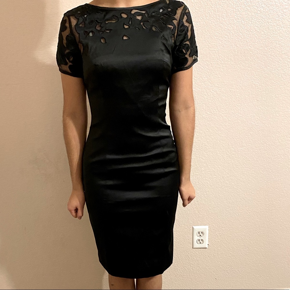 Short silk black dress